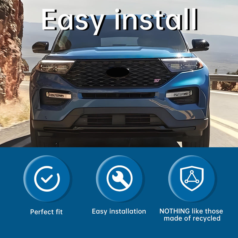 For Ford Explorer ST Front Bumper Upper Grille Grill Gloss Black 2020-2022 New