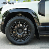 BUFEETERS Set Fender Flare Wheel Eyebrow Arch Trim Fit For 2020 2021 2022 2023 2024 2025 Land Rover Defender 110,Gloss Black