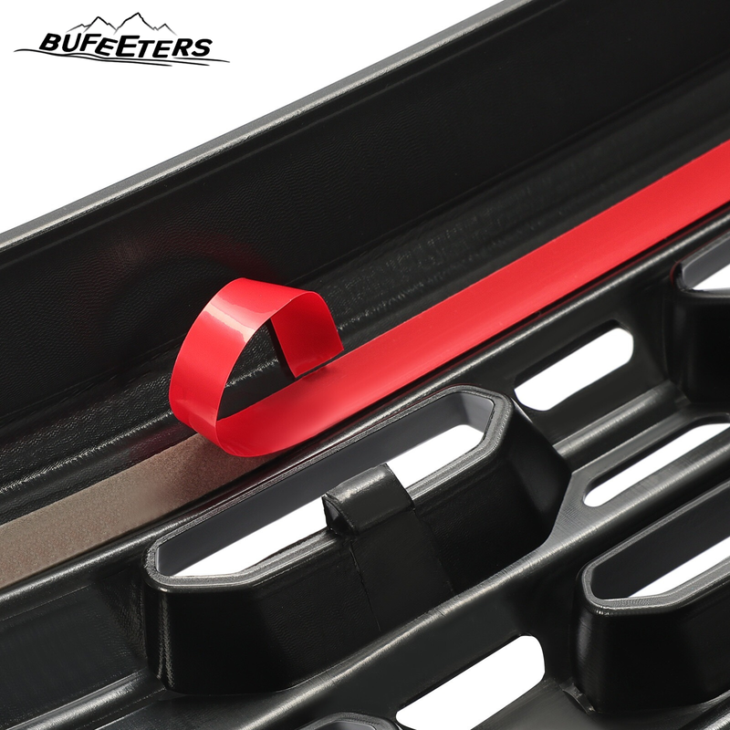 BUFEETERS Front Radiator Grille Overlay Cover Fit For 2020 2021 2022 2023 2024 Ford Explorer Base XLT,Mesh Style,Gloss Black