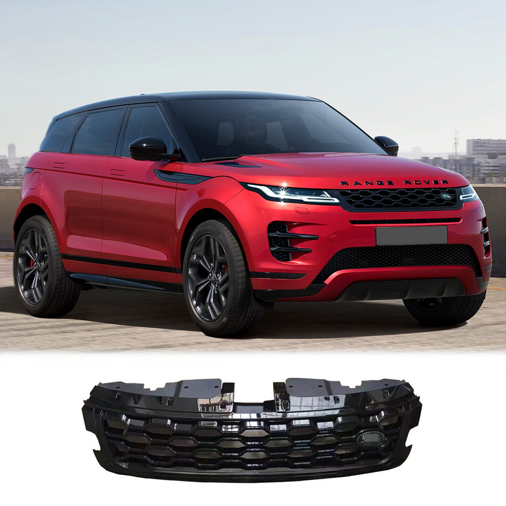 BUFEETERS Front Bumper Upper Grille Fit For 2020 2021 2022 2023 2024 Land Rover Range Rover Evoque L551,Mesh Style,Black