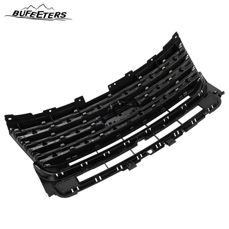 BUFEETERS Front Bumper Upper Grille Fit For 2016 2017 Ford Explorer,Factory Style,Silver Coated Black
