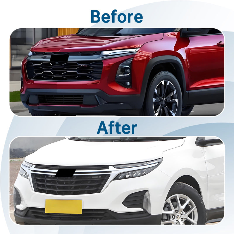 Front Bumper Grill Black W/Chrome Trim Fit For 2022/2023 Chevrolet Equinox Grill