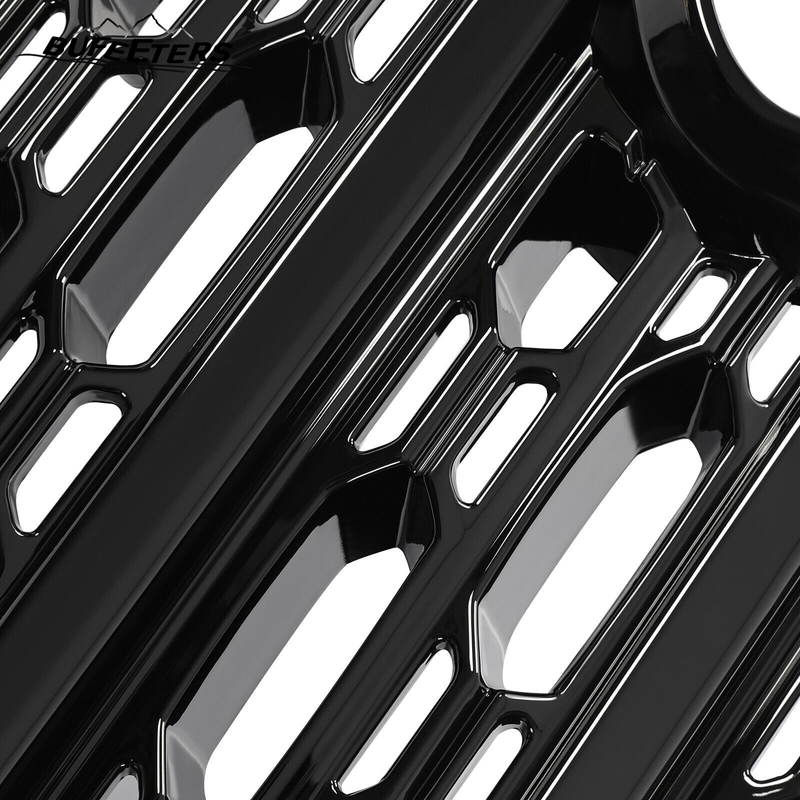 BUFEETERS Front Radiator Grille Overlay Cover Fit For 2020 2021 2022 2023 2024 Ford Explorer Base XLT,Mesh Style,Gloss Black