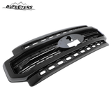 BUFEETERS Front Bumper Upper Grille Fit For 2020 2021 2022 2023 F-250 F-350 F-450 F-550 Lariat Super Duty,Mesh Style,Gloss Black