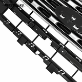 BUFEETERS Front Bumper Upper Grille Fit For 2016 2017 Ford Explorer,Factory Style,Silver Coated Black