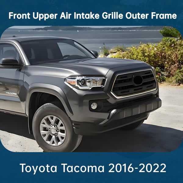 Front Upper Grille Outer Frame Shell Surround Black Fit For Toyota Tacoma 2016 2017 2018 2019 2020 2021 2022 Heat Corrosion Impact Resistant Matte Black