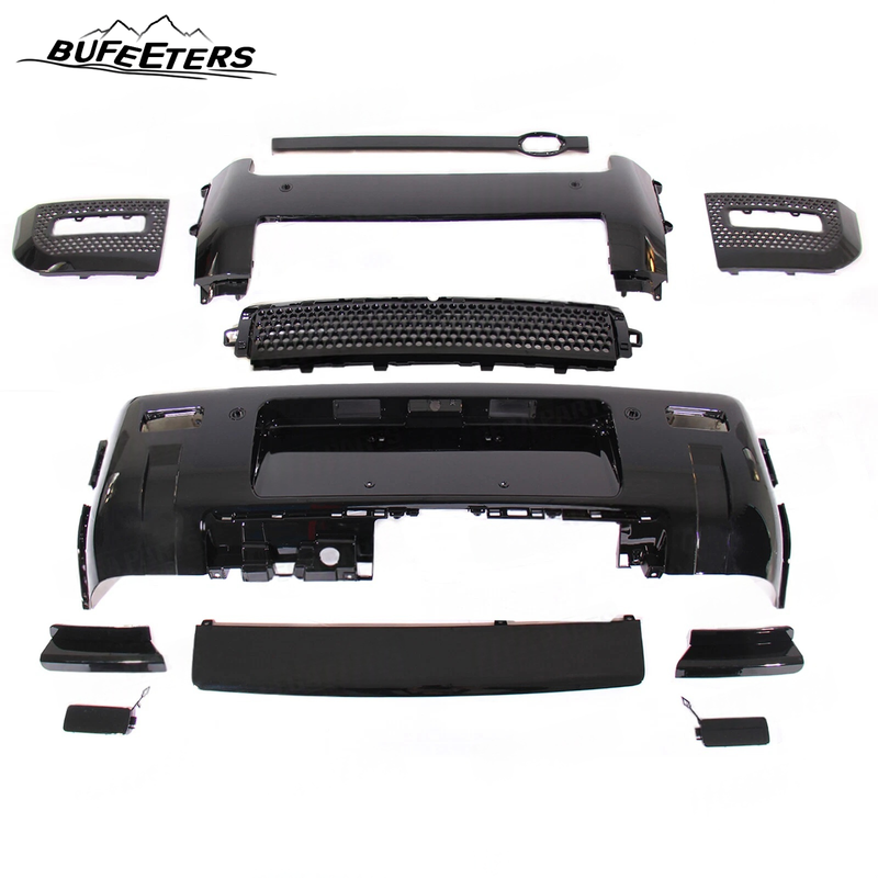 BUFEETERS Front Rear Lip Bumper Guard Skid Kit Fit For 2020 2021 2022 2023 2024 Land Rover Defender 90 110 130,Gloss Black