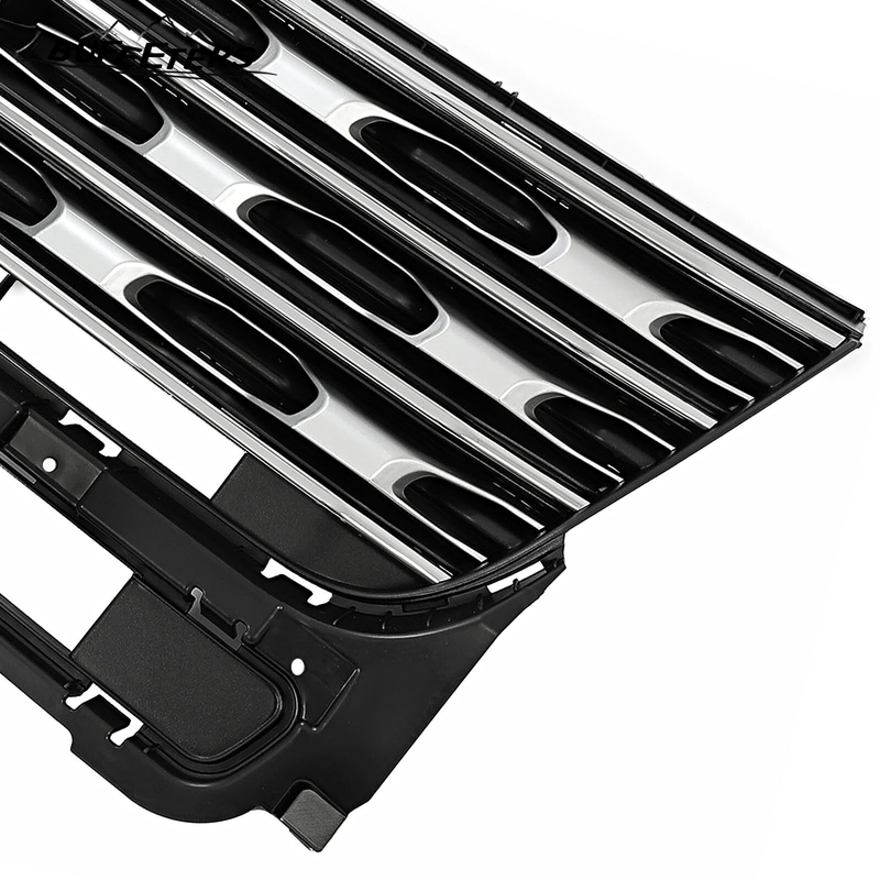 BUFEETERS Front Bumper Upper Grille Fit For 2016 2017 Ford Explorer,Factory Style,Silver Coated Black