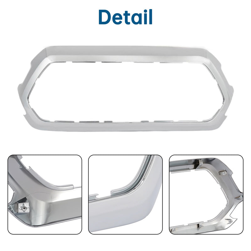Front Upper Grille Outer Frame Surround Chrome Shell For 2016-2022 Toyota Tacoma