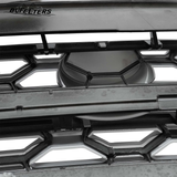 BUFEETERS Front Bumper Upper Grille Fit For 2015 2016 2017 2018 2019 Land Rover Discovery Sport,Mesh Style,Black&Silver