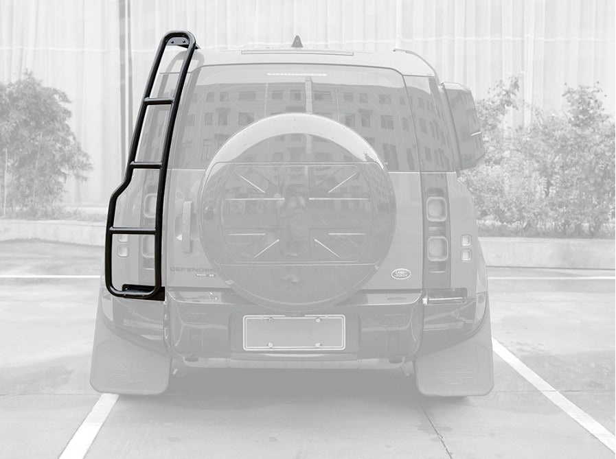 BUFEETERS  Rear Access Ladder Step Roof Rack Fit For 2020 2021 2022 2023 2024 Land Rover Defender 90 110 130,Black