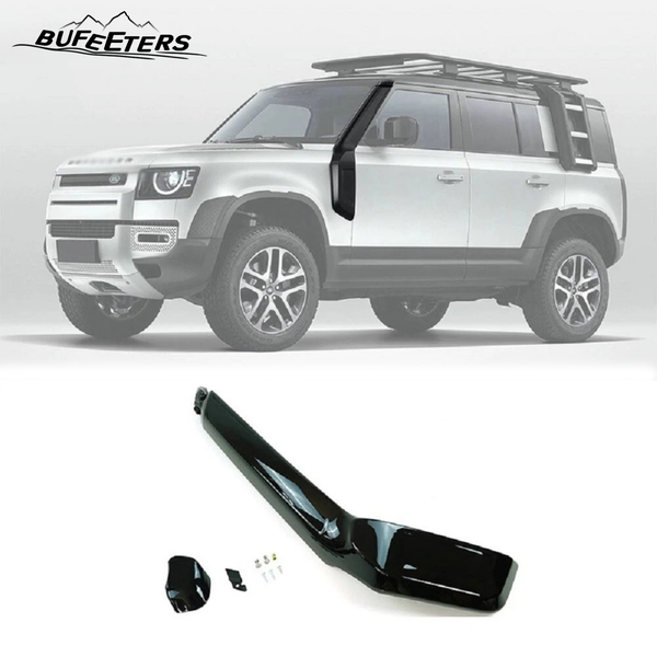 BUFEETERS Snorkel Kit Cold Air System Fit For 2020 2021 2022 2023 2024 2025 Land Rover Defender 90 110 130 V4 V6 Offroad 4x4,Gloss Black