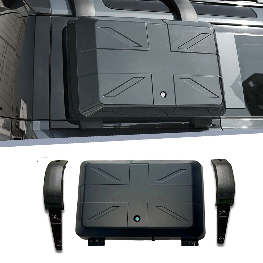 BUFEETERS  Exterior Side Mounted Gear Box Carrier Fit For 2020 2021 2022 2023 2024 Land Rover Defender 90 110 130,Matte Black