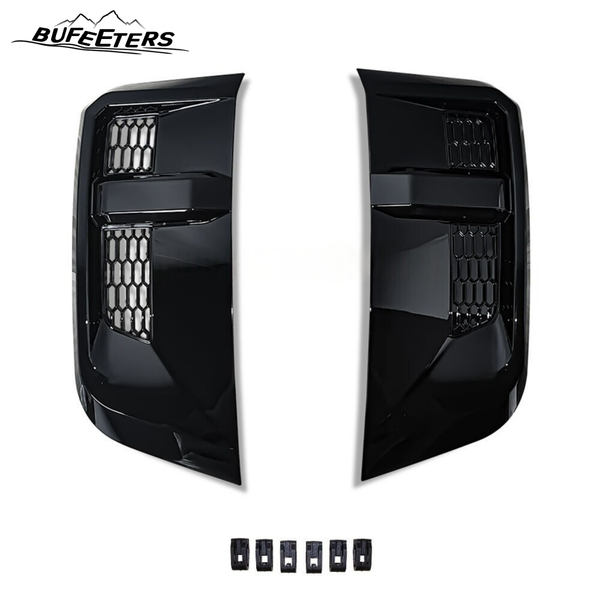 BUFEETERS Side Fender Vent Wing Cover For 2020 2021 2022 2023 2024 Land Rover Defender 90/110,Gloss Black