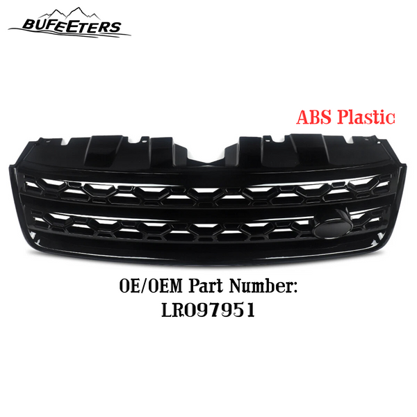 BUFEETERS Front Bumper Upper Grille Fit For 2016 2017 2018 2019 Land Rover Discovery Sport,Factory Style,Gloss Black