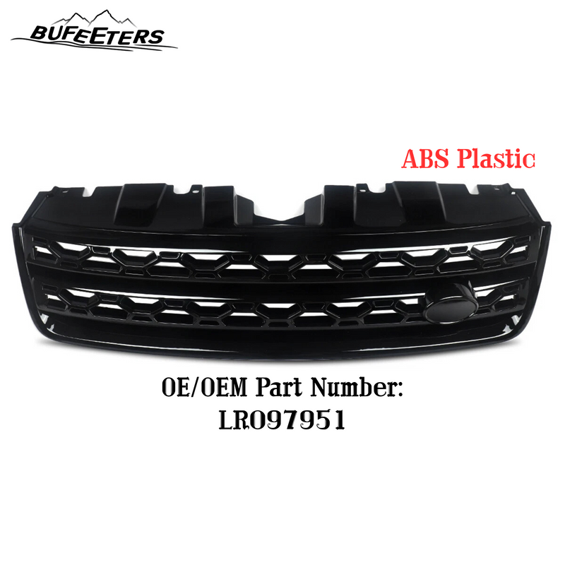 BUFEETERS Front Bumper Upper Grille Fit For 2016 2017 2018 2019 Land Rover Discovery Sport,Factory Style,Gloss Black