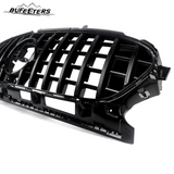 BUFEETERS Front Bumper Upper Grille Fit For 2020 2021 2022 2023 Benz H247 GLA35 GLA45 AMG Deluxe,GTR Style,Gloss Black