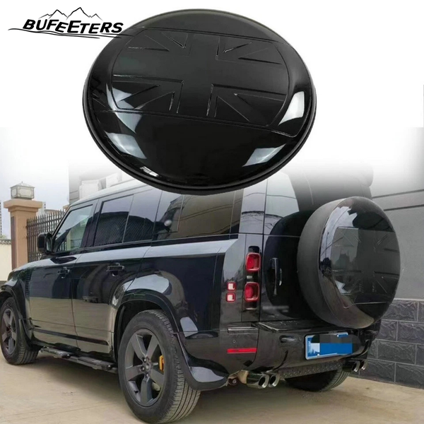 BUFEETERS Rear Spare Tire Cover Fit For 2020 2021 2022 2023 2024 2025 Land Rover Defender 90/110/130 Wheel Cover,Gloss Black