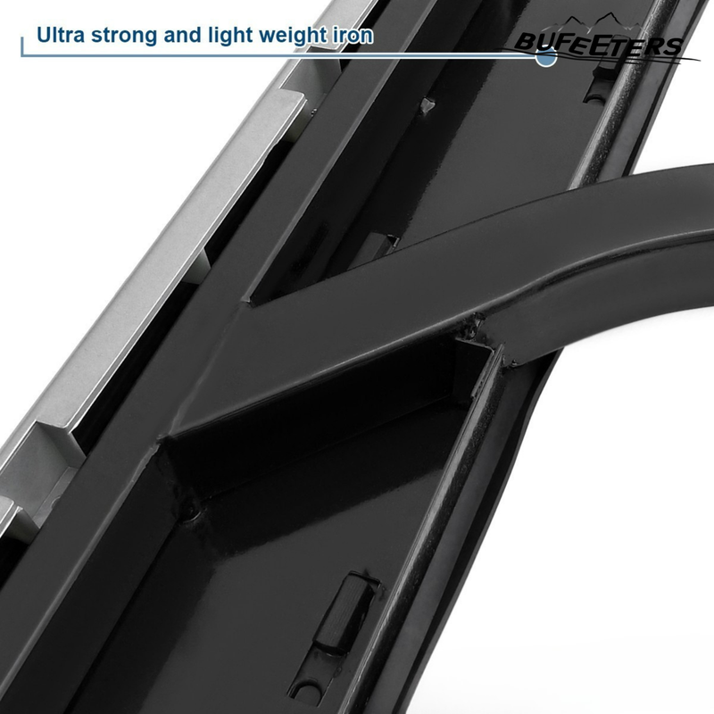 BUFEETERS Running Boards Side Step Nerf Bars Fit For 2003 2004 2005 2006 2007 2008 2009 2010 2011 2012 Land Rover Range Rover L322 HSE,Black