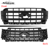 BUFEETERS Front bumper Upper Grille Fit For 2021 2022 2023 Ford F-150 Lariat,Factory Style,Matte Black