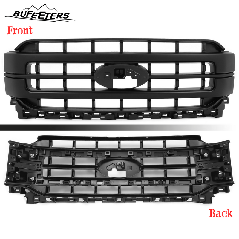 BUFEETERS Front bumper Upper Grille Fit For 2021 2022 2023 Ford F-150 Lariat,Factory Style,Matte Black