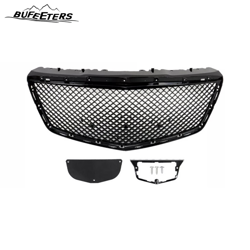 BUFEETERS  Front Bumper Hood Grille Fit For 2014 2015 2016 2017 2018 2019 Cadillac CTS Sedan,Mesh Style,Black