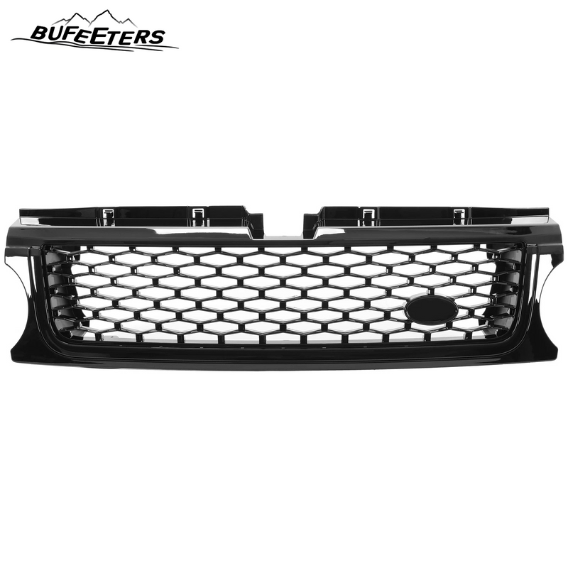 BUFEETERS  Front Grille Air Side Vent Set Fit For 2010 2011 2012 2013 Land Rover Range Rover Sport L320,Honeycomb Style,Gloss Black