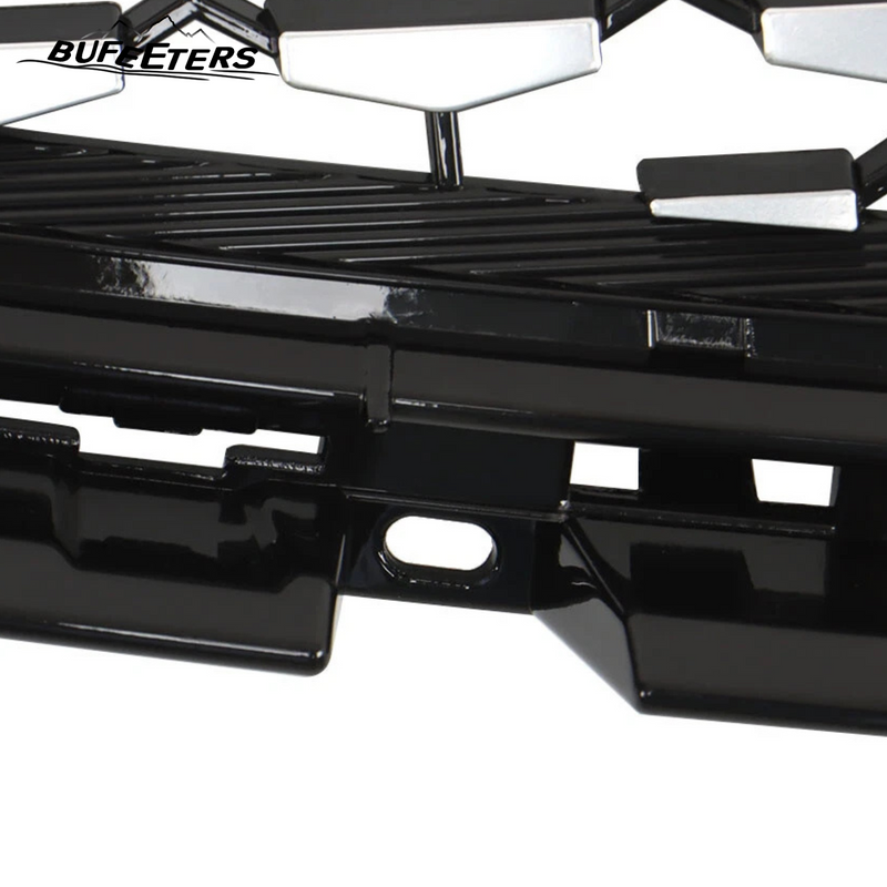 BUFEETERS   Front Bumper Upper Grille Fit For 2016 2017 2018 2019 2020 2021 2022 Cadillac XT5,Diamond Style,Black
