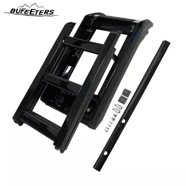 BUFEETRS Rear Access Ladder Side Window Step Ladder Fit for 2020 2021 2022 2023 2024 2025 Land Rover Defender 90 110 130,Gloss Black