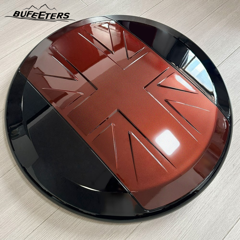 BUFEETERS Rear Spare Tire Cover Fit For 2020 2021 2022 2023 2024 2025 Land Rover Defender 90/110/130 Wheel Cover,Sedona Red&Gloss Black