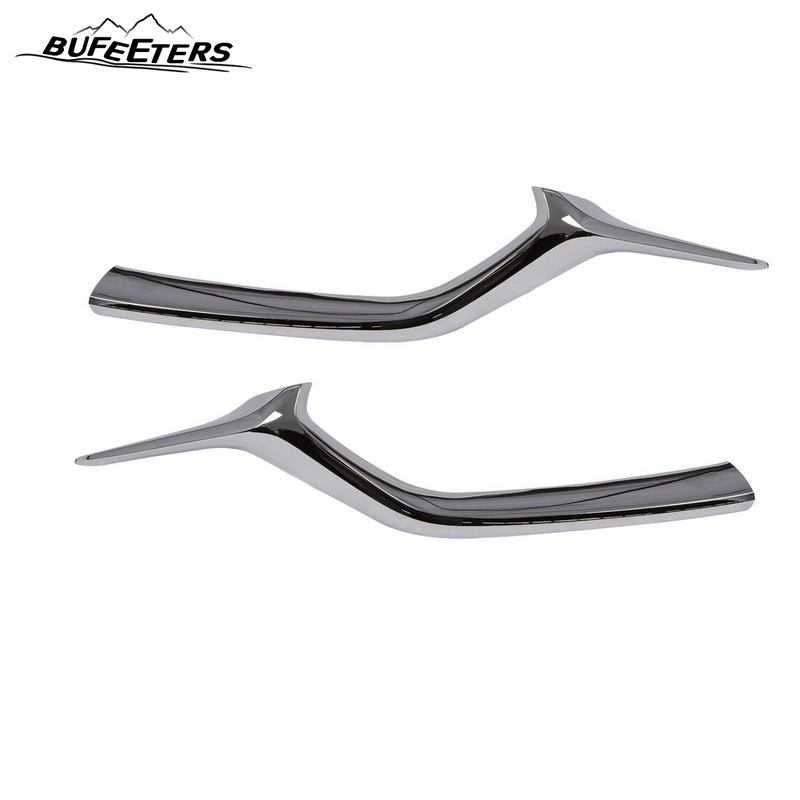 BUFEETERS 2Pcs Left & Right Front Bumper Grille Molding Trim Fit For 2017 2018 2019 2020 2021 Mazda CX-5,Factory Style,Chrome&Silver