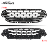 BUFEETERS  Front Bumper Upper Grille W/Chrome Trim Fit For 2020 2021 2022 Ford Escape,Honeycomb Style,Chrome&Black