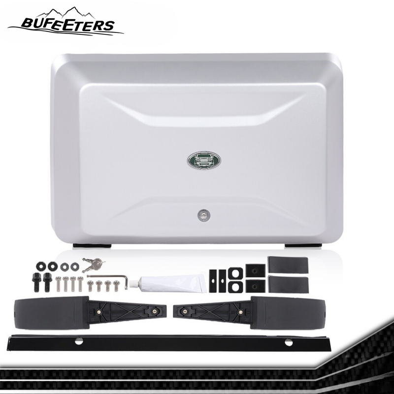 BUFEETERS Side Mounted Gear Storage Box Carrier Fit For 2020 2021 2022 2023 2024 Land Rover Defender 90 110 130,Black Mixed Silver