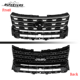 BUFEETERS Front Bumper Upper Grille Fit For 2016 2017 Ford Explorer,Factory Style,Silver Coated Black