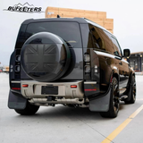 BUFEETERS Rear Spare Tire Cover Fit For 2020 2021 2022 2023 2024 2025 Land Rover Defender 90/110/130 Wheel Cover,Carpathian Grey&Matte Black