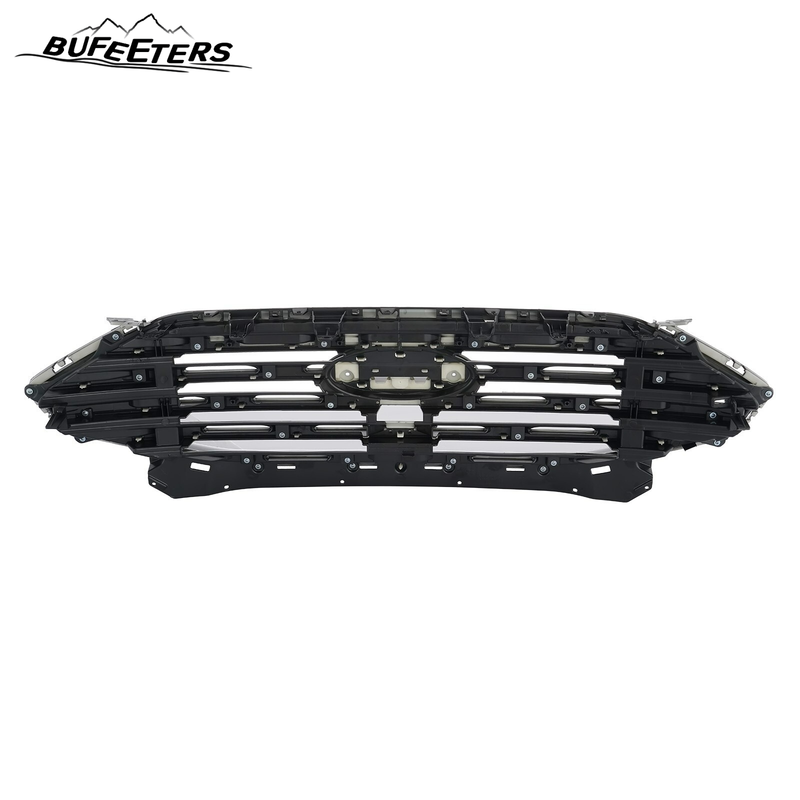 BUFEETERS  Front Bumper Upper Grille Cover W/o Camero Hole Fit For 2019 2020 2021 2022  Ford Edge SE SEL,Mesh Style,Gloss Black