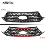 BUFEETERS Front Radiator Grille Overlay Cover Fit For 2020 2021 2022 2023 2024 Ford Explorer Base XLT,Mesh Style,Gloss Black
