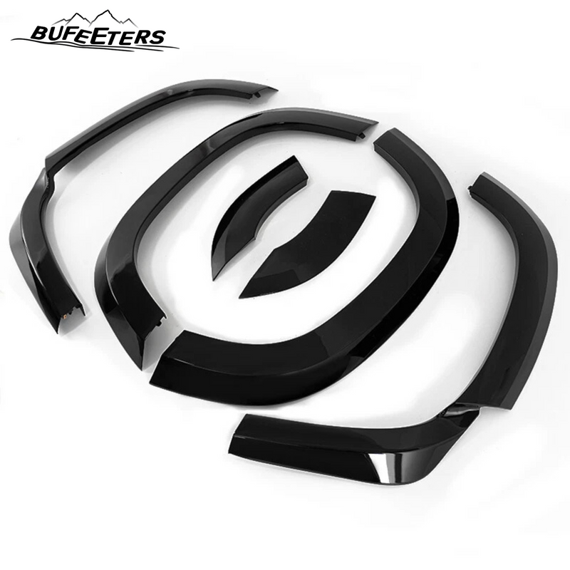 BUFEETERS Set Fender Flare Wheel Eyebrow Arch Trim Fit For 2020 2021 2022 2023 2024 2025 Land Rover Defender 110,Gloss Black
