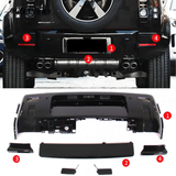BUFEETERS Front Rear Lip Bumper Guard Skid Kit Fit For 2020 2021 2022 2023 2024 Land Rover Defender 90 110 130,Gloss Black