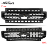 BUFEETERS Front Bumper Upper Grille Fit For 2020 2021 2022 2023 F-250 F-350 F-450 F-550 Lariat Super Duty,Mesh Style,Gloss Black