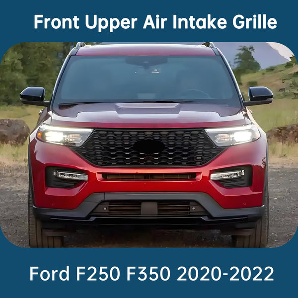 For Ford Explorer ST Front Bumper Upper Grille Grill Gloss Black 2020-2022 New