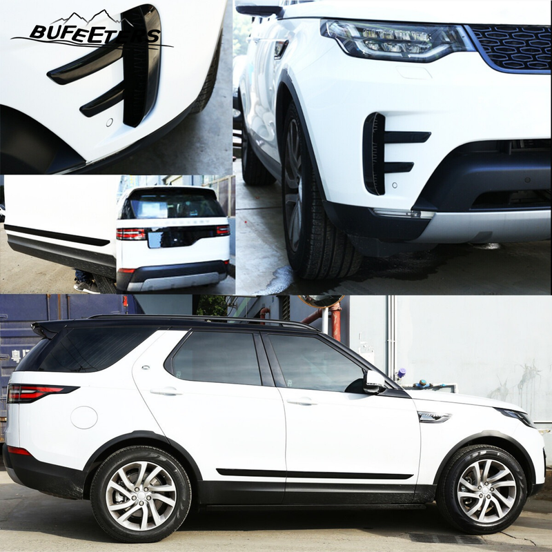 BUfeeters 10Pcs Front Grille Side Fender Kit Fit For 2017 2018 2019 2020 2021 2022 2023 Land Rover Discovery 5 L462,Dynamic Style,Gloss Black