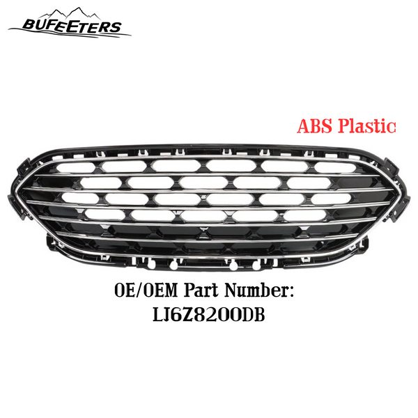 BUFEETERS  Front Bumper Upper Grille W/Chrome Trim Fit For 2020 2021 2022 Ford Escape,Honeycomb Style,Chrome&Black