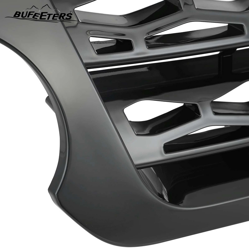BUFEETERS  Front Grille Air Side Vent Set Fit For 2014 2015 2016 2017 Range Rover Sport,Mesh Style,Gloss Black