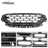 BUFEETERS  Front Bumper Upper Grille W/Chrome Trim Fit For 2020 2021 2022 Ford Escape,Honeycomb Style,Chrome&Black