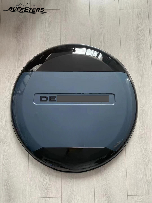 BUFEETERS Rear Spare Tire Cover Fit For 2020-2025 Land Rover Defender 90/110/130 L663 L851 Wheel Cover,Tasman Blue&Gloss Black&Black Letters