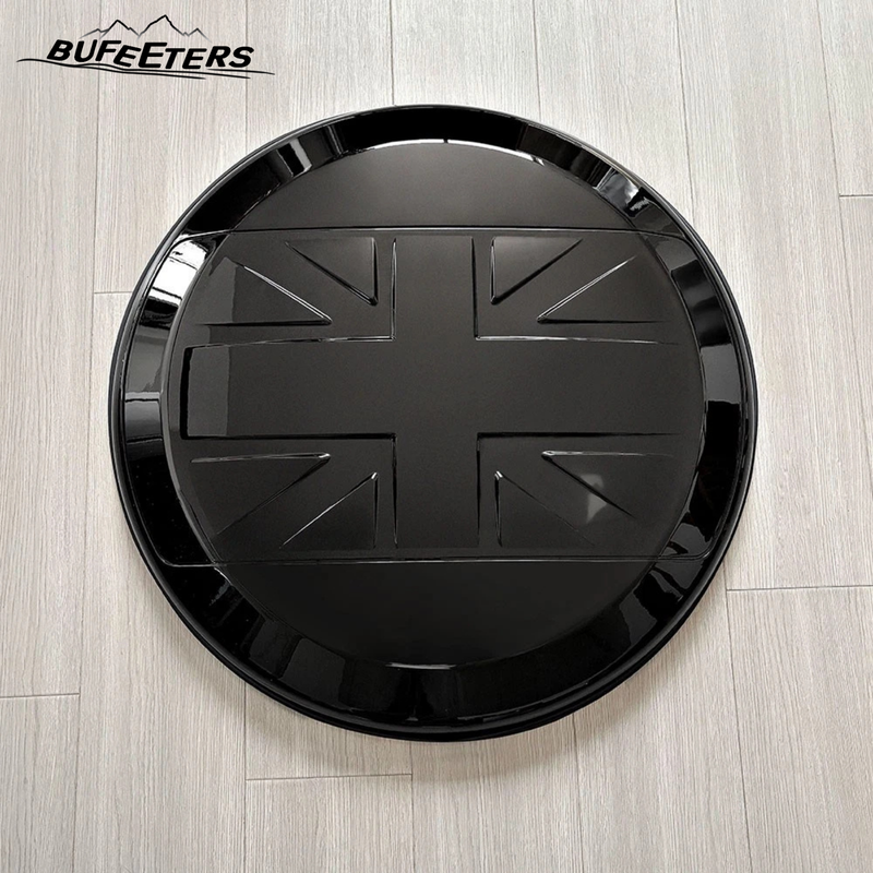 BUFEETERS Rear Spare Tire Cover Fit For 2020 2021 2022 2023 2024 2025 Land Rover Defender 90/110/130 Wheel Cover,Santorini Black&Gloss Black