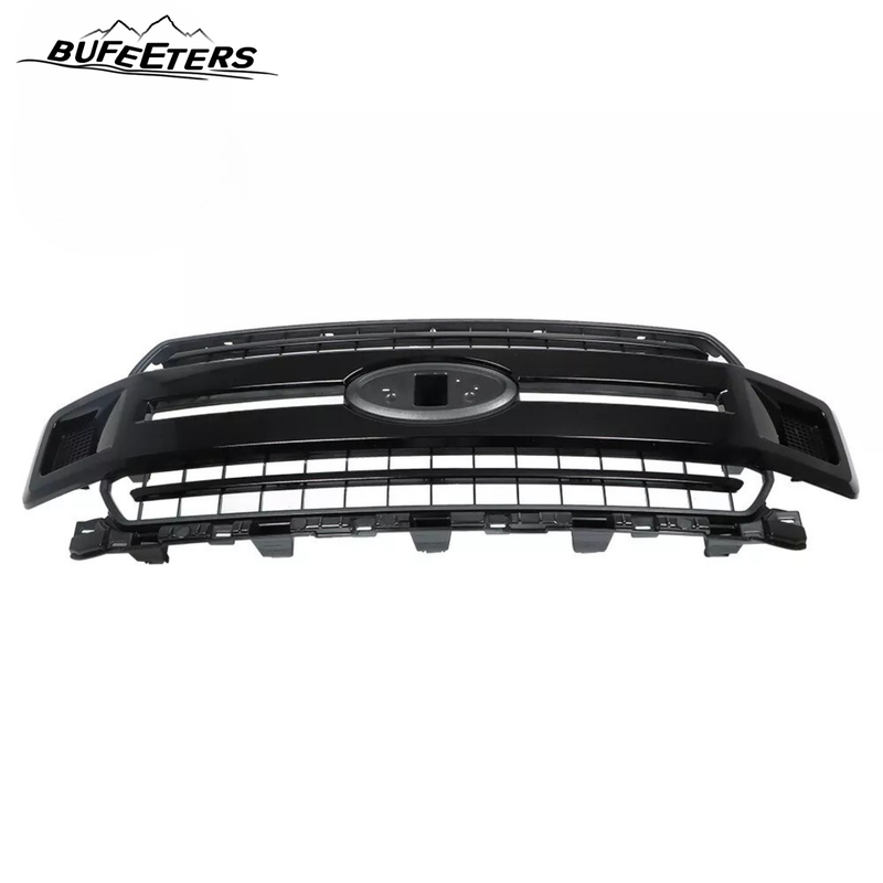 BUFEETERS  Front Bumper Upper Grille Fit For 2018 2019 2020 Ford F-150 XLT XL,Honeycomb Style,Gloss Black