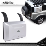 BUFEETERS Side Mounted Gear Storage Box Carrier Fit For 2020 2021 2022 2023 2024 Land Rover Defender 90 110 130,Black Mixed Silver
