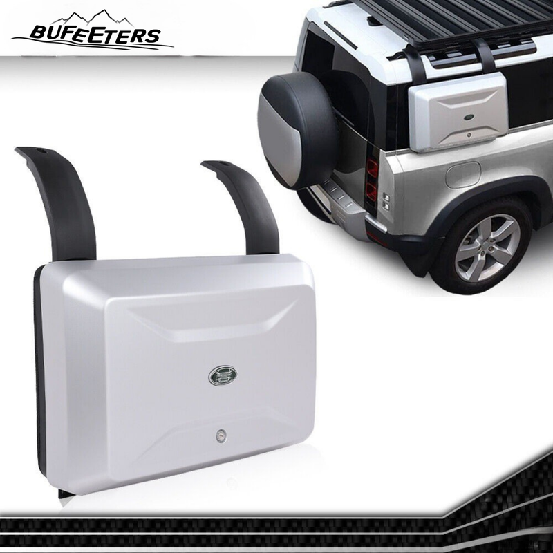BUFEETERS Side Mounted Gear Storage Box Carrier Fit For 2020 2021 2022 2023 2024 Land Rover Defender 90 110 130,Black Mixed Silver